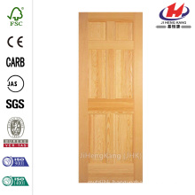 30 in. x 80 in. Radiata Smooth 6-Panel Solid Core Unfinished Pine Interior Door Slab